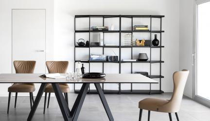 libreria - calligaris - hangar - nero - arredo -arredamento - outlet